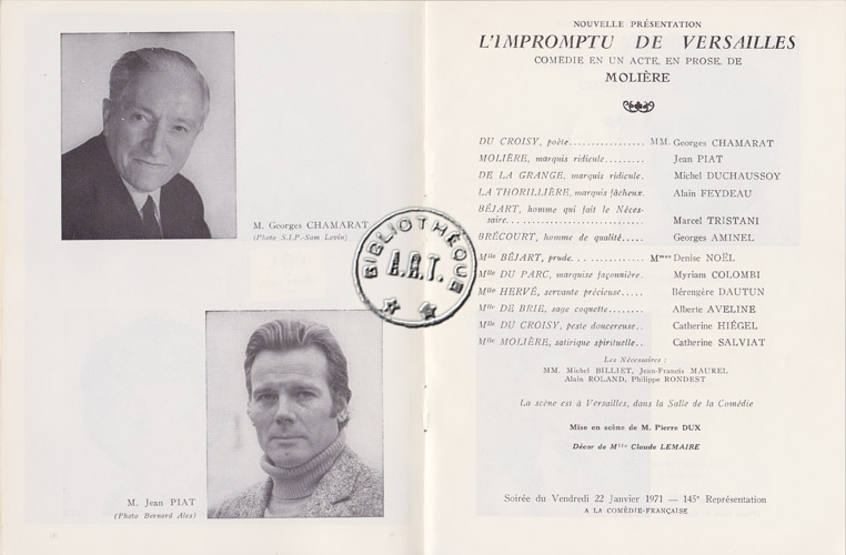 Les programmes de Théatre de l\
